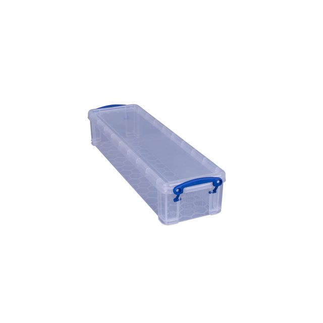 Really Useful Box - Aufbewahrungsbox 1,5 Liter 355x100x70mm transparent weiß