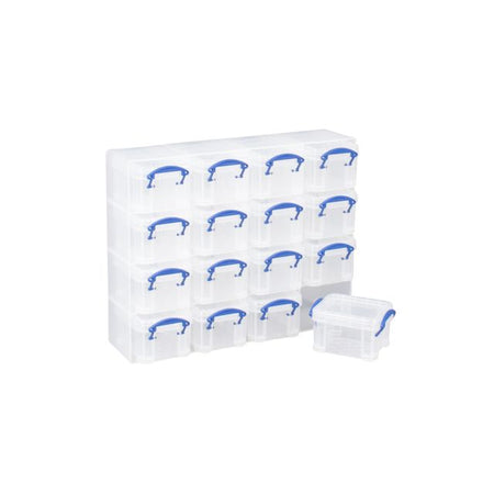 Really Useful Box - Aufbewahrungsbox 16x 0,14 Liter 280x224x65mm transparent weiß