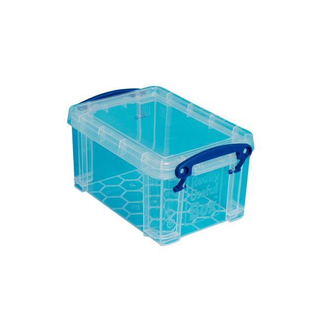 Really Useful Box - Aufbewahrungsbox 0,7 Liter 155x100x80mm transparent weiß