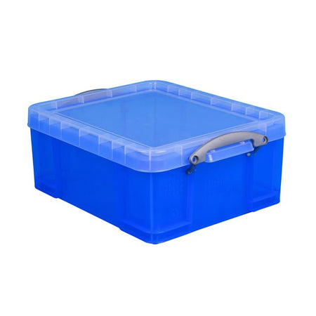 Wirklich nützlich - Aufbewahrungsbox 18 Liter 480x390x200mm transparent blau