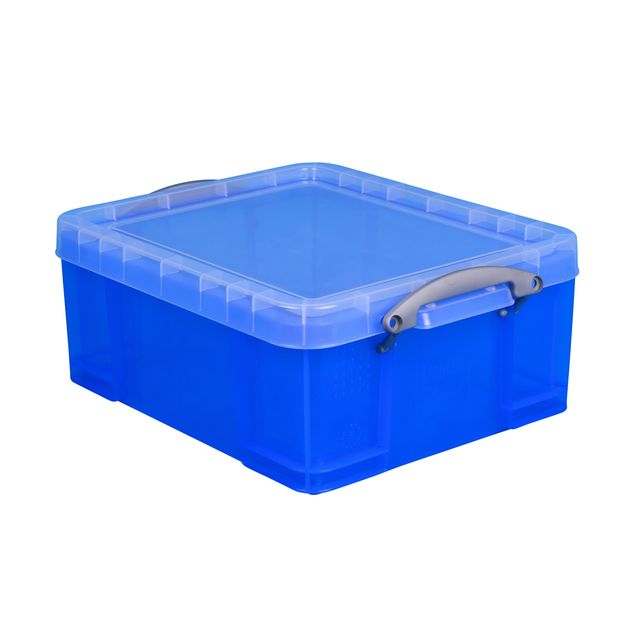 Wirklich nützlich - Aufbewahrungsbox 18 Liter 480x390x200mm transparent blau
