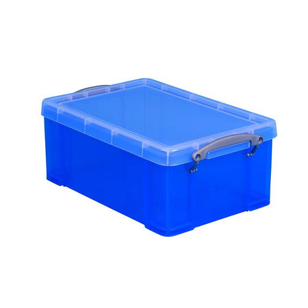 Really Useful Box - Aufbewahrungsbox 9 Liter 395x210x140mm transparent blau