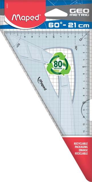 Dreieck Zeichnen von 21 cm 60 Grad kartiert