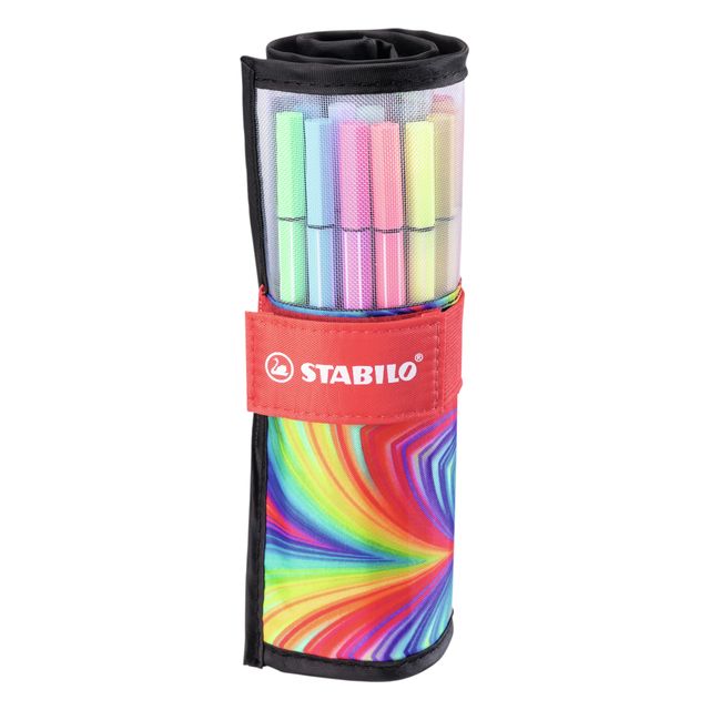 Stabilo - Filzstift Pen 68/25 Arty Rolletui mittel sortiertes Set à 25 Stück