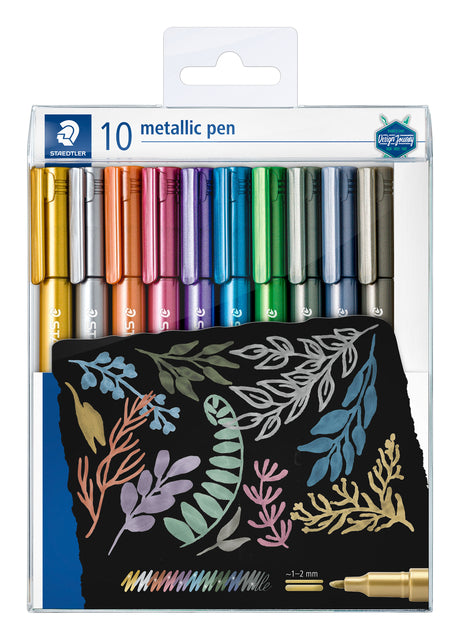 Staedtler - Gelstift Metallic-Etui mit 10 Farben | 50 Stück