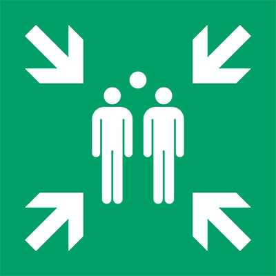Quantore - Symbolschild Djois Treffpunkt 300x300mm grün