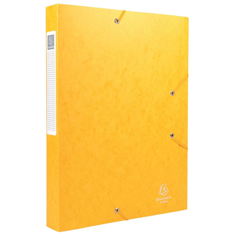 Exacompta - Elastobox Cartobox Rücken 4 cm, gelb, Qualität 7/10