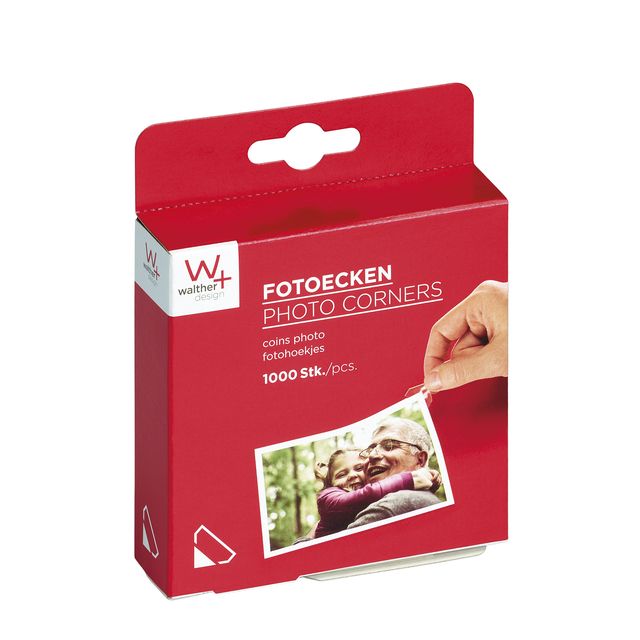Walther Design - Fotoecken Design 10x15mm transparent 1000 Stück