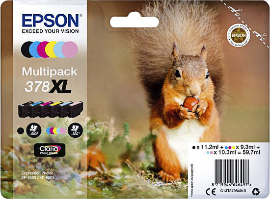 Epson - Tintenpatrone 378XL T3798 6 Farben