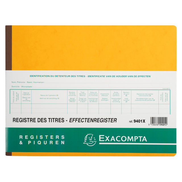 Exacompta - Effectenregister BV SLR 240x320 80 Blatt sortiert