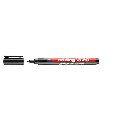 Edding - Filzstift 370 rund 1mm schwarz | 10 Stück