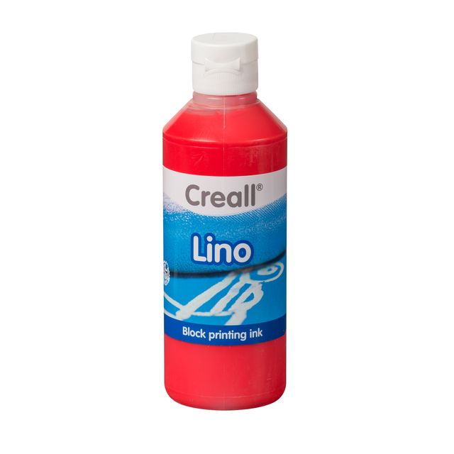Creall - Linoleumfarbe Lino hellrot 250ml | 6 Stück