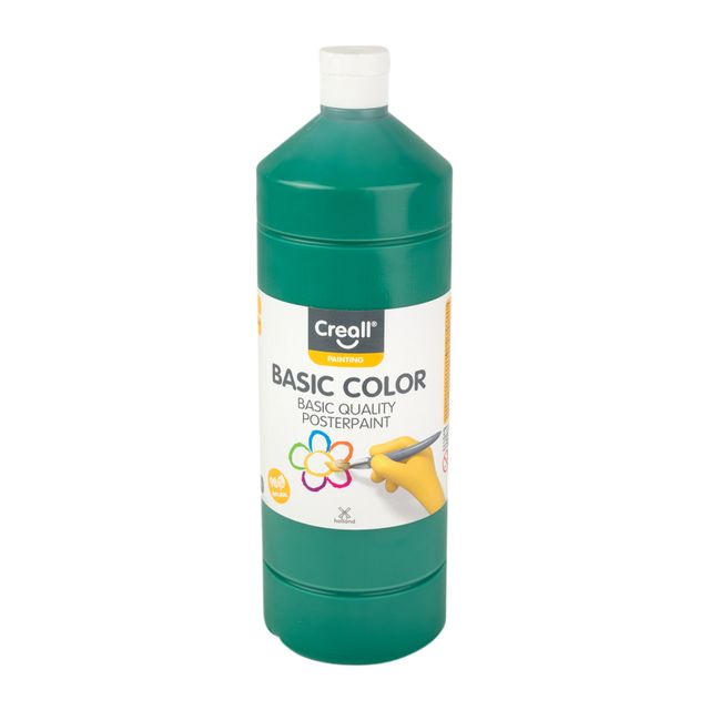 Creall - Posterfarbe Basic Dunkelgrün 1000ml | 6 Stück
