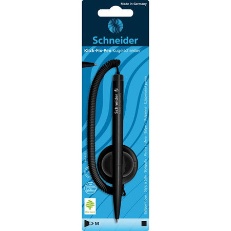 Schneider - Counter-Kugelschreiber Click-Fix Medium schwarz Blister à 1 Stück | 10 Stück