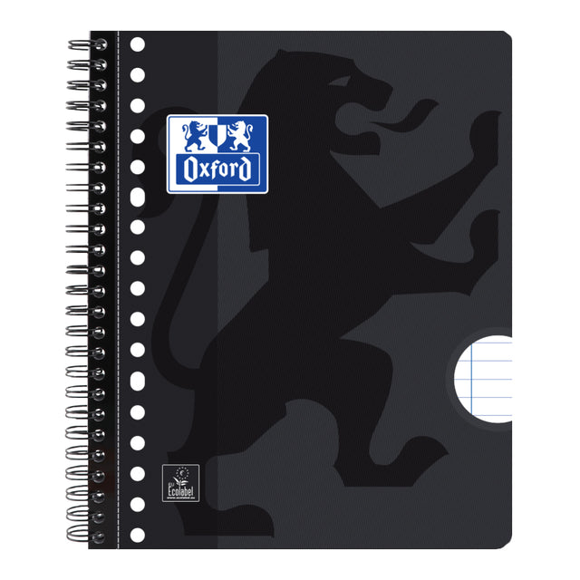 Vorlesungsblock Oxford School A5+ 17-Gaats 80vel Line Black | 5 Stücke