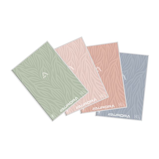 Aurora - Notizbuch A4 Linie 120 Seiten 80gr Design sortiert