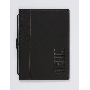 Klika - Menümappe A5 Trend schwarz (4 Seiten) 8 Stück