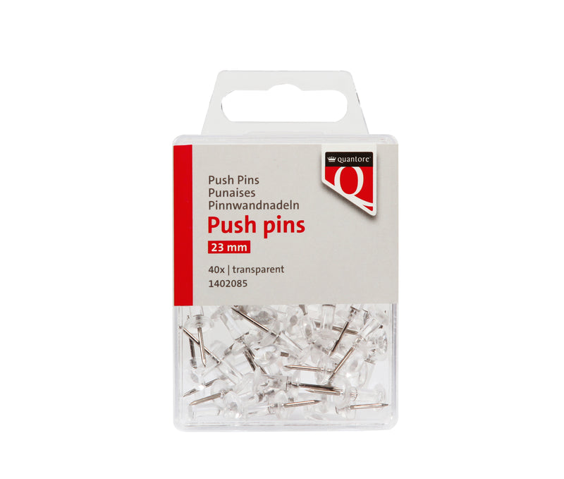 Quantore - Pinnnadeln 40 Stück transparent | 120 Stück