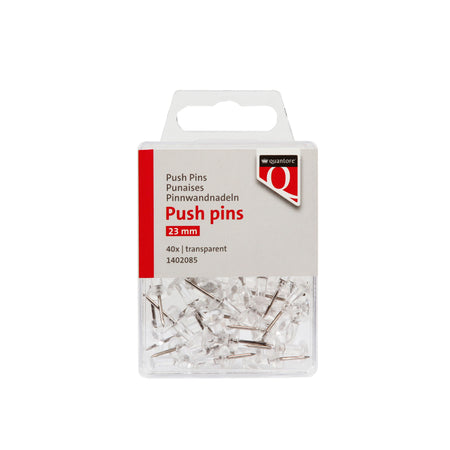 Quantore - Pinnnadeln 40 Stück transparent | 10 Stück