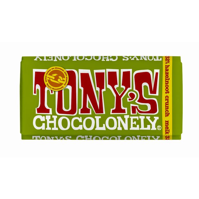 Tony's Chocolonely - Schokoladenmilch-Haselnuss-Crunch-Riegel 180gr