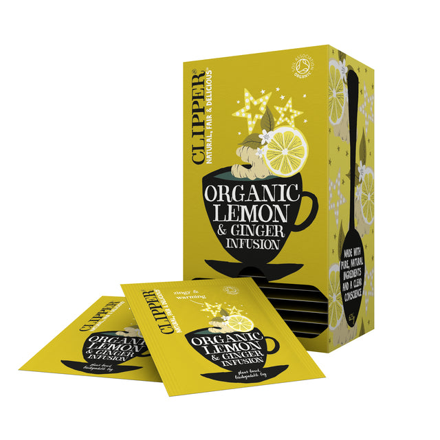 Clipper - Teeaufguss Zitrone und Ingwer Bio 25 Beutel