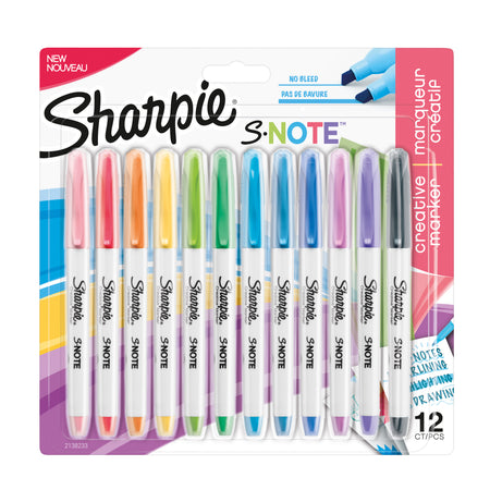 Sharpie - Textmarker IE S-Note 12 Stück sortiert | 12 Stück