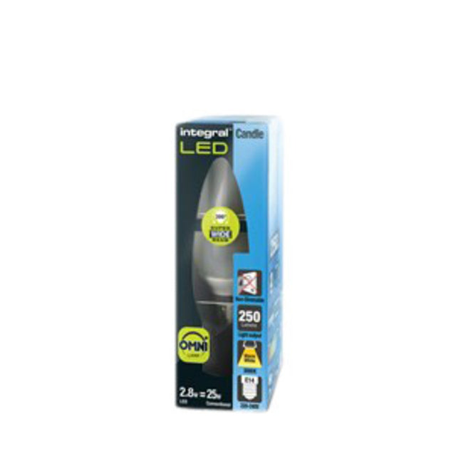 Lampe à LED intégrale E14 2700k blanc chaud 2W 250Lumen