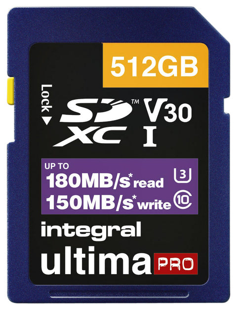 Carte mémoire intégrale SDXC 512 Go