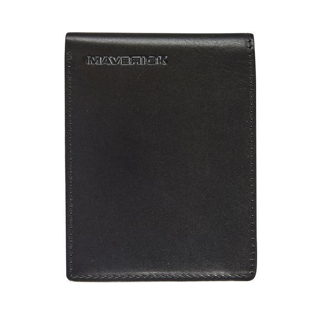 Maverick - Geldbörse All Black kompakt mit Kleingeldfach RFID Leder schwarz