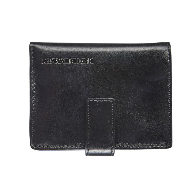 Maverick - Kartenhalter All Black superkompaktes RFID-Leder schwarz