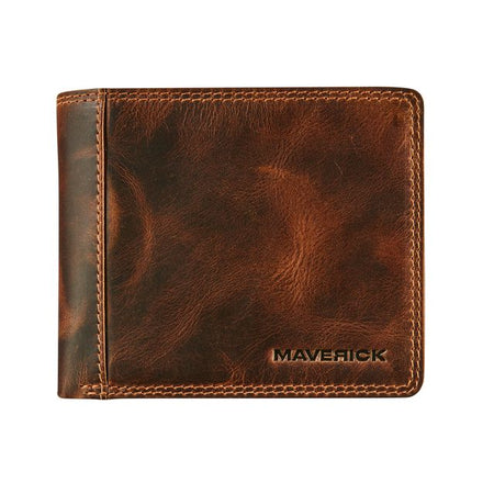 Maverick - Geldbörse The Original mit Kleingeldfach RFID Leder braun