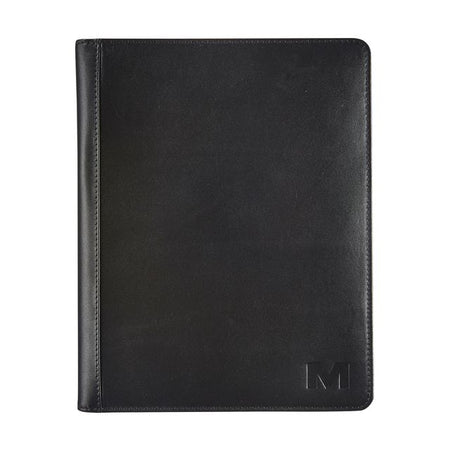 Maverick – Schreibmappe All Black A5 inklusive schwarzem Leder-Schreibblock