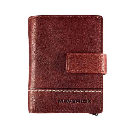 Maverick - Kartenhalter Rough Gear superkompaktes RFID-Leder braun