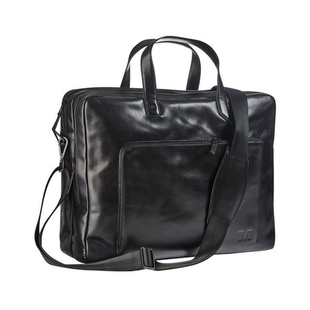 Maverick - Businesstasche All Black mit Laptopfach 15,6 Leder schwarz