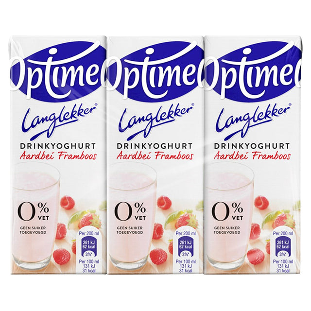 Optimel - Trinkjoghurt Long Lekker Erdbeere Himbeere 20cl