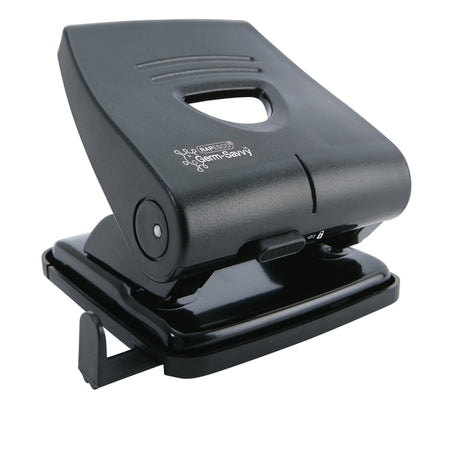 Rapesco - Locher Germ-Savvy Heavy Duty 827-P antibakteriell 2-Loch schwarz | 12 Stück