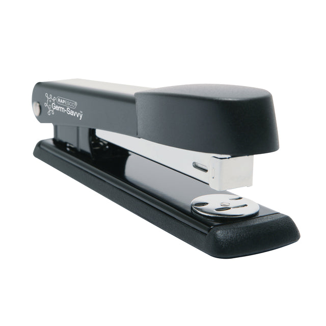 Rapesco - Heftgerät Germ-Savvy Traditional Metal Marlin antibakteriell schwarz | 12 Stück