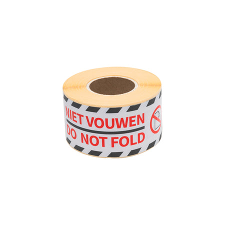 Rillprint - Warnschild nicht falten 46x125mm weiß 250 Stück