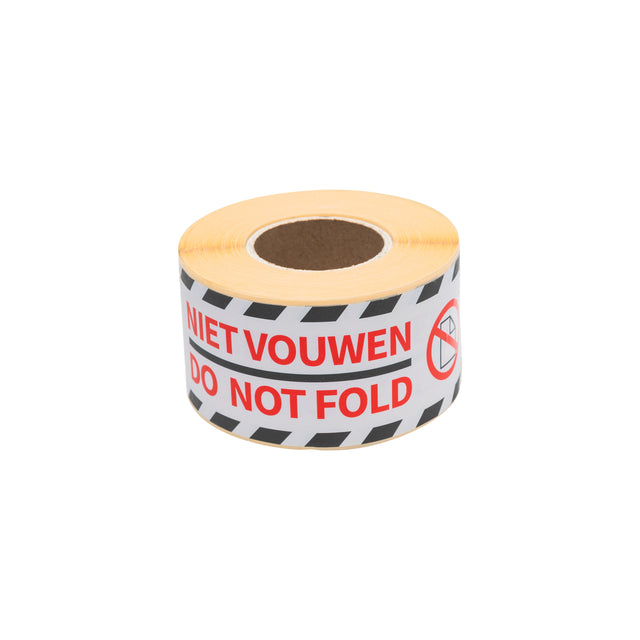 Rillprint - Warnschild nicht falten 46x125mm weiß 250 Stück