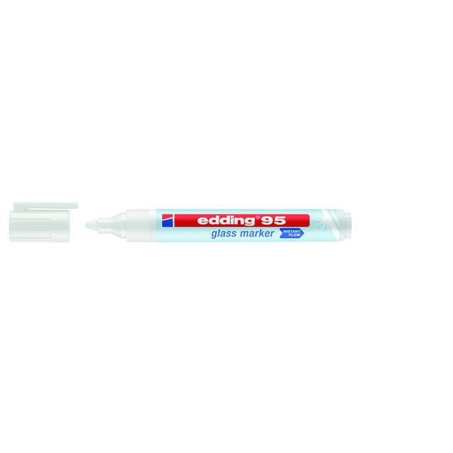 Edding - Filzstift 95 Glastafel rund 1,5-3mm weiß