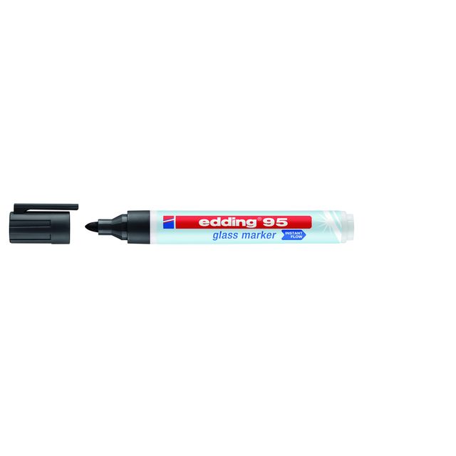 Edding - Filzstift 95 Glastafel rund 1,5-3mm schwarz