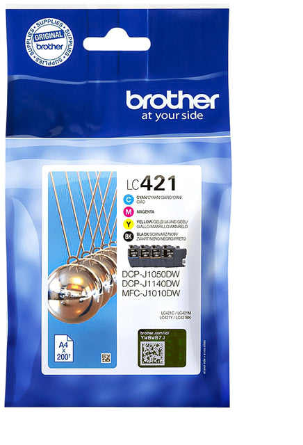 Tintenpatronenbruder LC-421 Schwarz + 3 Farben
