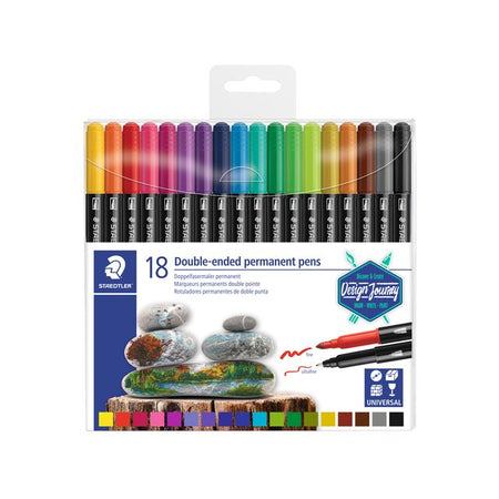 Staedtler - Filzstift Design Journey permanente Doppelspitze 18 Farben