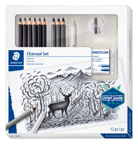 Staedtler - Kohlestift-Set Design Journey 12-teilig | 4 Stück