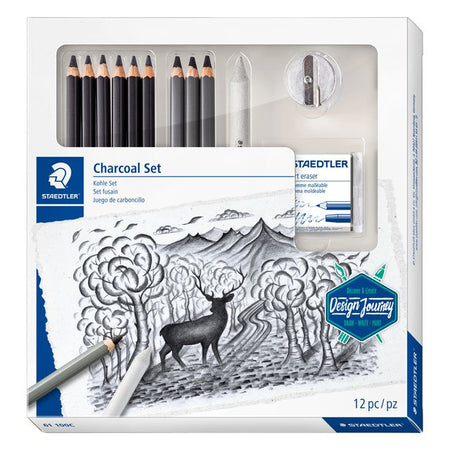 Staedtler - Kohlestift-Set Design Journey 12-teilig | 4 Stück