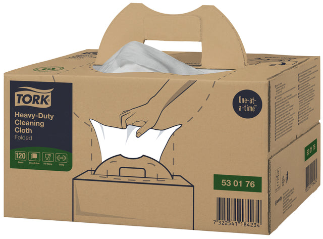 Tork - Reinigungstuch W7 Heavy-Duty Spenderbox 1-lagig 120 Blatt weiß 530176