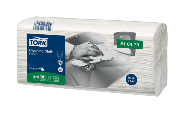 Reinigung von Stoff -Tork Reinigung W4 Flexibler, nicht verwobener 120. Weiß 510479
