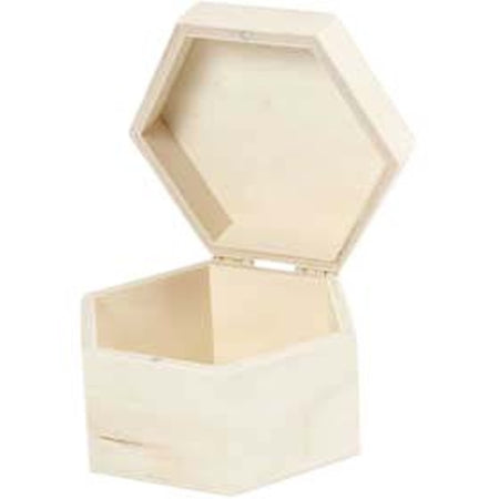 Creotime - Box Creativ Company Sechseck 12x7cm Sperrholz