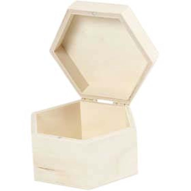 Creotime - Box Creativ Company Sechseck 12x7cm Sperrholz