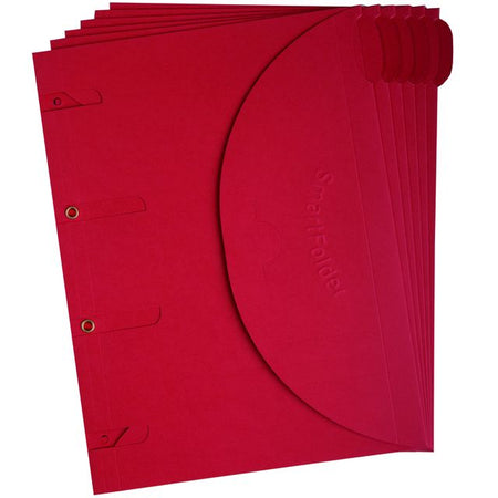 Tarifold - Smartfolder perforierte Aufbewahrungsmappen A4 Rot 6 Stück